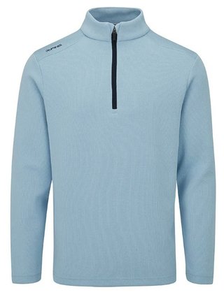 PING Ramsey half zip ribbed fleece men's pullover, sky blue marl