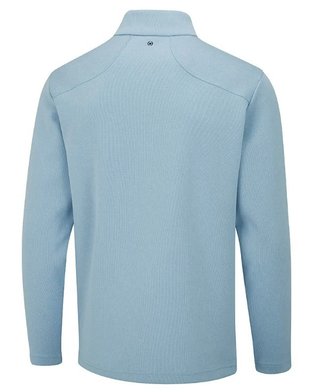 PING Ramsey half zip ribbed fleece men's pullover, sky blue marl