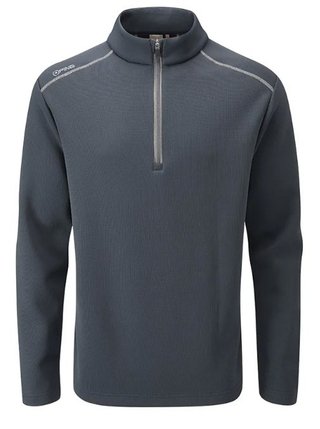 PING Ramsey half zip ribbed fleece men's pullover, navy
