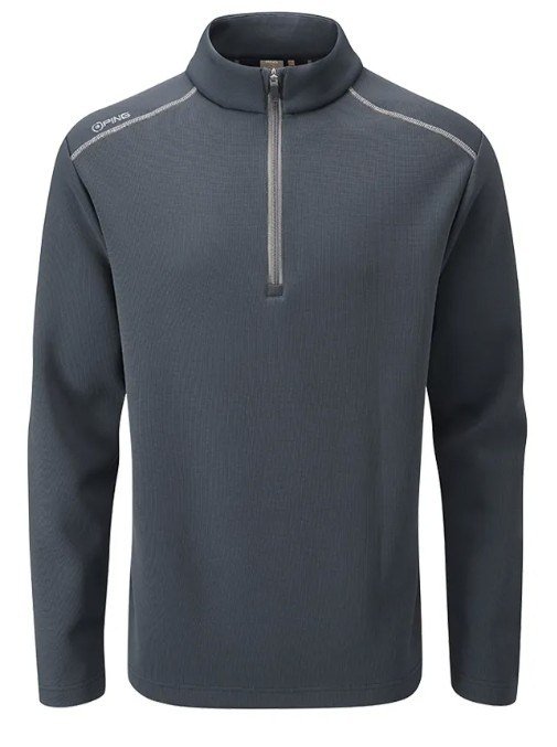 PING Ramsey half zip ribbed fleece men's pullover, navy