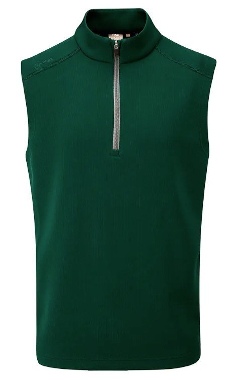 PING Ramsey mens ribbed fleece vest, pine