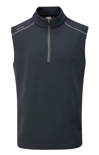 PING Ramsey men's ribbed fleece vest, navy