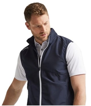 PING Ashbourne mens fleece vest, navy/stormcloud