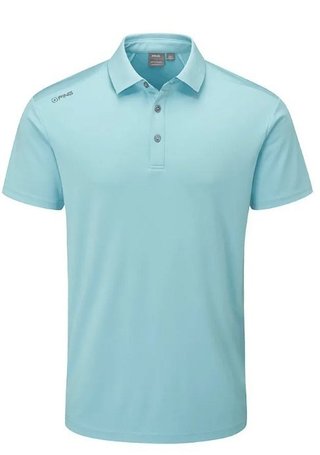 PING Lindum men's polo, sky blue