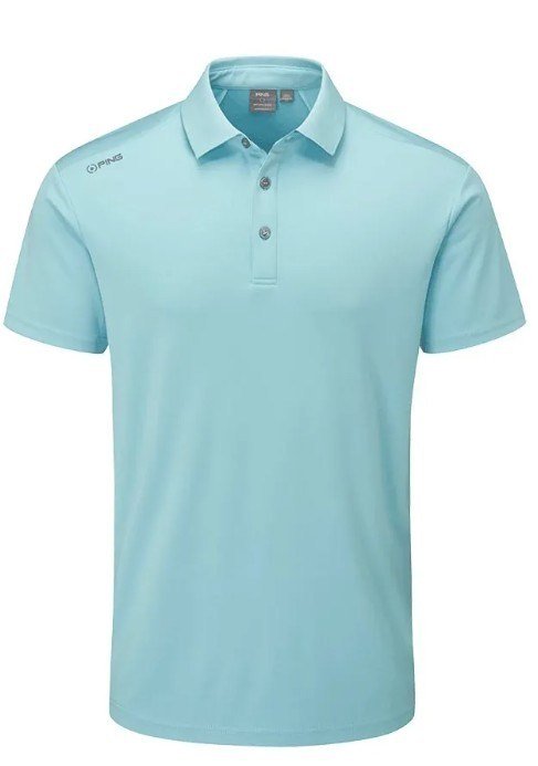 PING Lindum men's polo, sky blue