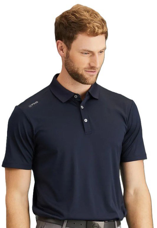PING Lindum men's polo, navy