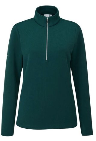 PING Lyla Half Zip Ribbed ladies fleece, pine