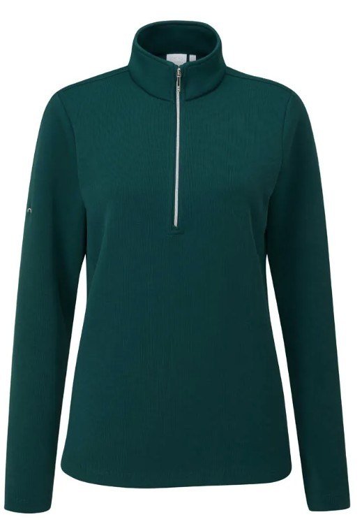 PING Lyla Half Zip Ribbed ladies fleece, pine