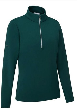 PING Lyla Half Zip Ribbed ladies fleece, pine