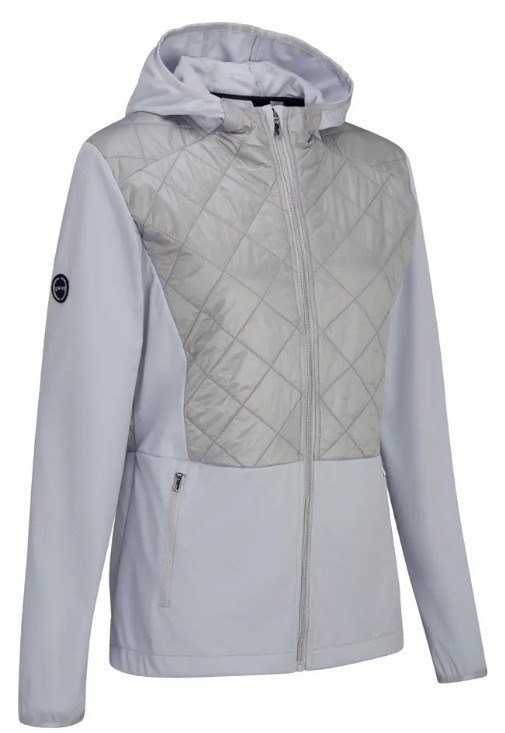 PING Gem Hybrid Hooded ladies jacket, gem quiet grey