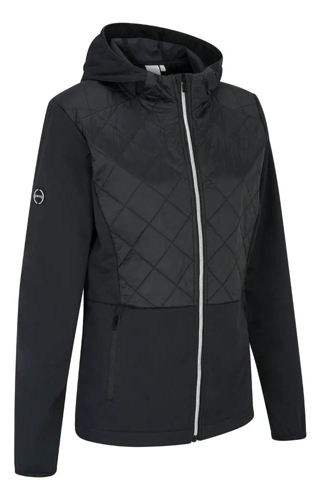 PING Gem Hybrid Hooded women's jacket, black