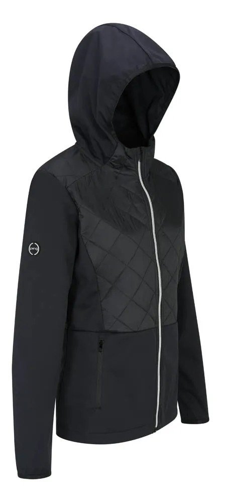 PING Gem Hybrid Hooded women's jacket, black