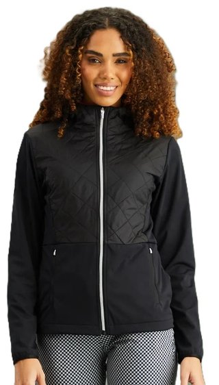 PING Gem Hybrid Hooded women's jacket, black