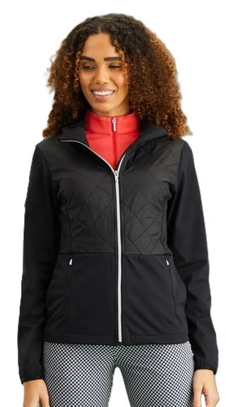 PING Gem Hybrid Hooded women's jacket, black