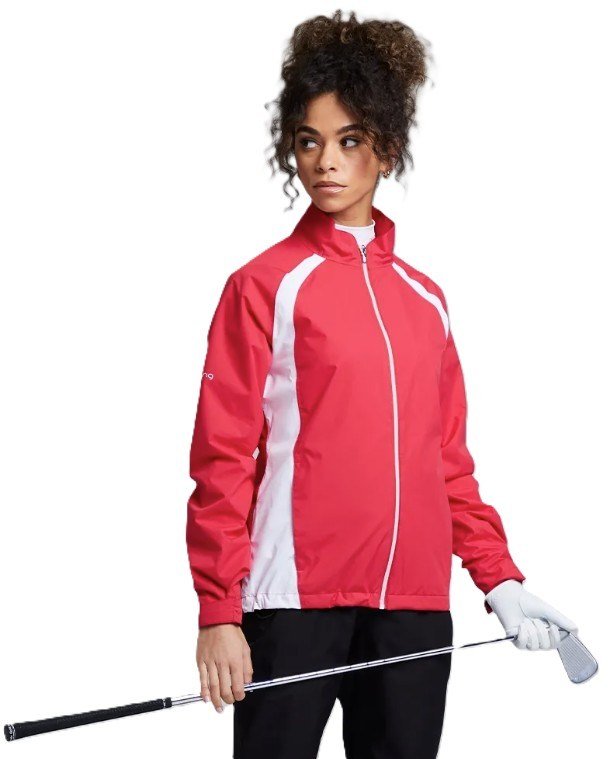 PING Freda ladies waterproof jacket, rosebud/white