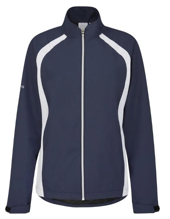 PING Freda ladies waterproof jacket, oxford blue/white