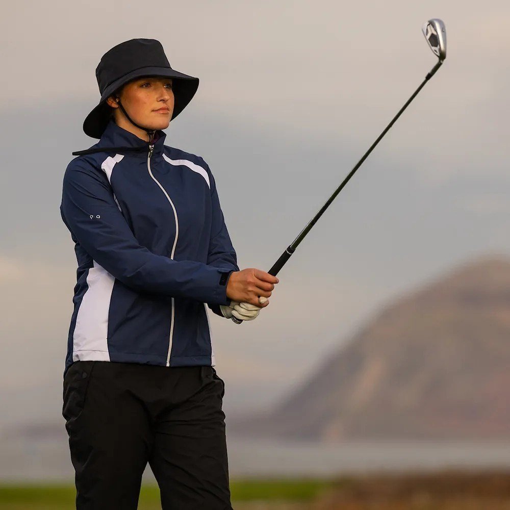 PING Freda ladies waterproof jacket, oxford blue/white