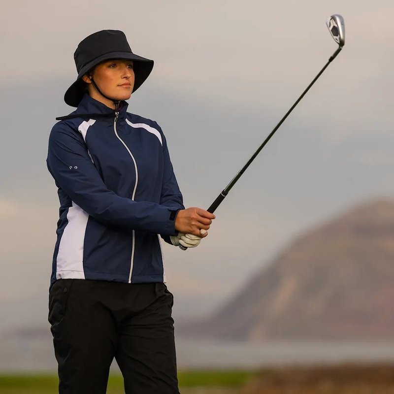 PING Freda ladies waterproof jacket, oxford blue/white