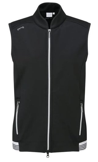 PING Dot Fleece women's vest, black/white