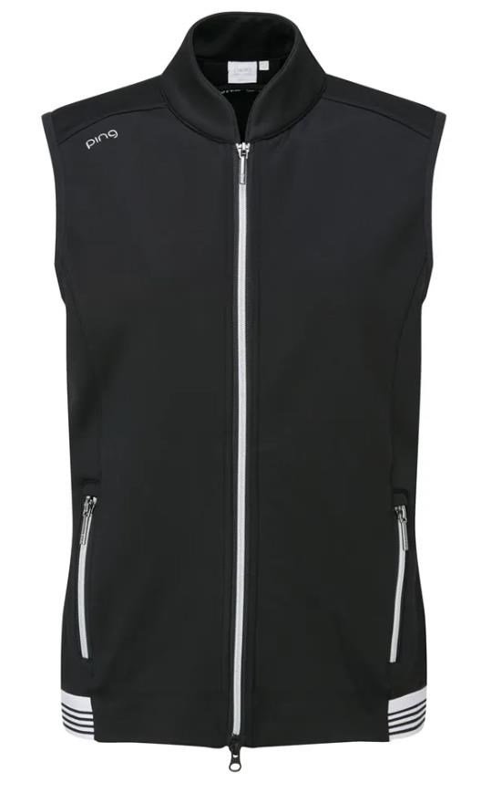 PING Dot Fleece women's vest, black/white