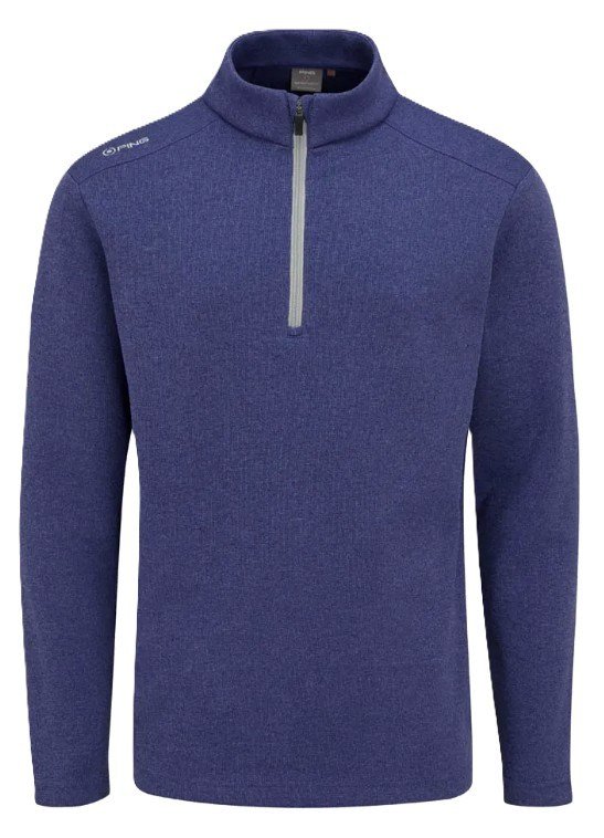 PING Ramsey half zip ribbed fleece men's pullover, twilight marl