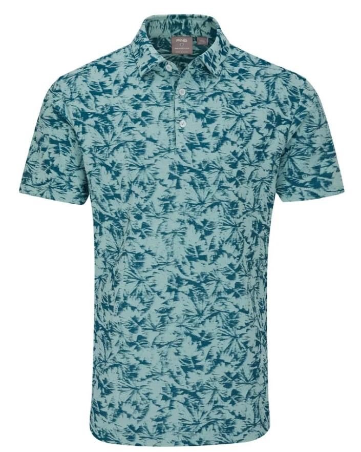 PING Diego men's polo, misty green multi