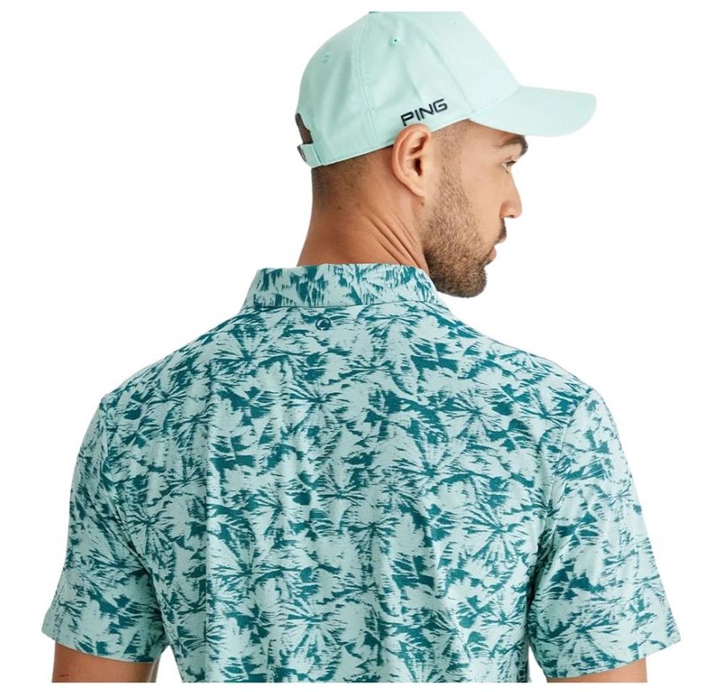 PING Diego men's polo, misty green multi
