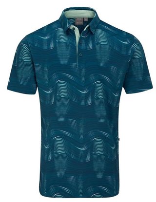 PING Optic Groove men's polo, forest multi