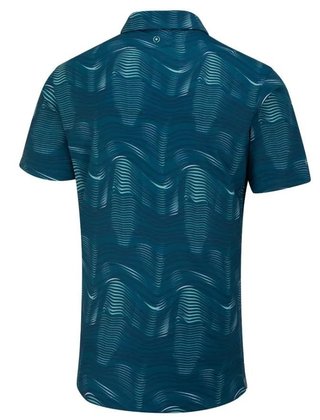 PING Optic Groove men's polo, forest multi