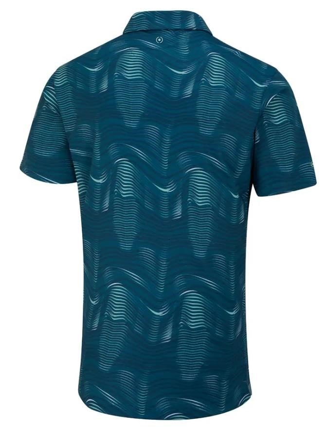 PING Optic Groove men's polo, forest multi