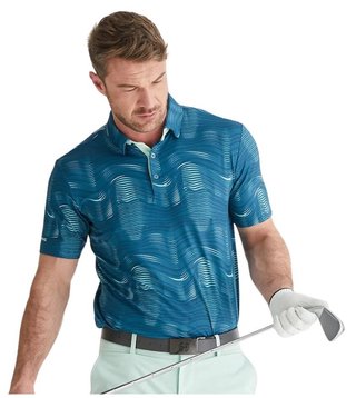 PING Optic Groove men's polo, forest multi