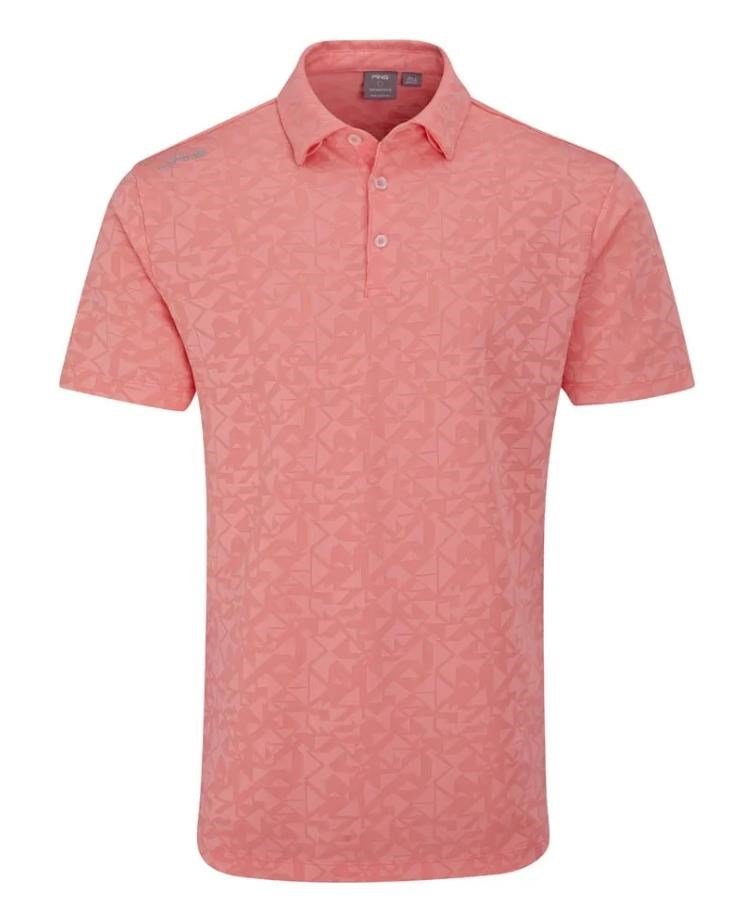 PING Geo Camo men's polo, desert flower