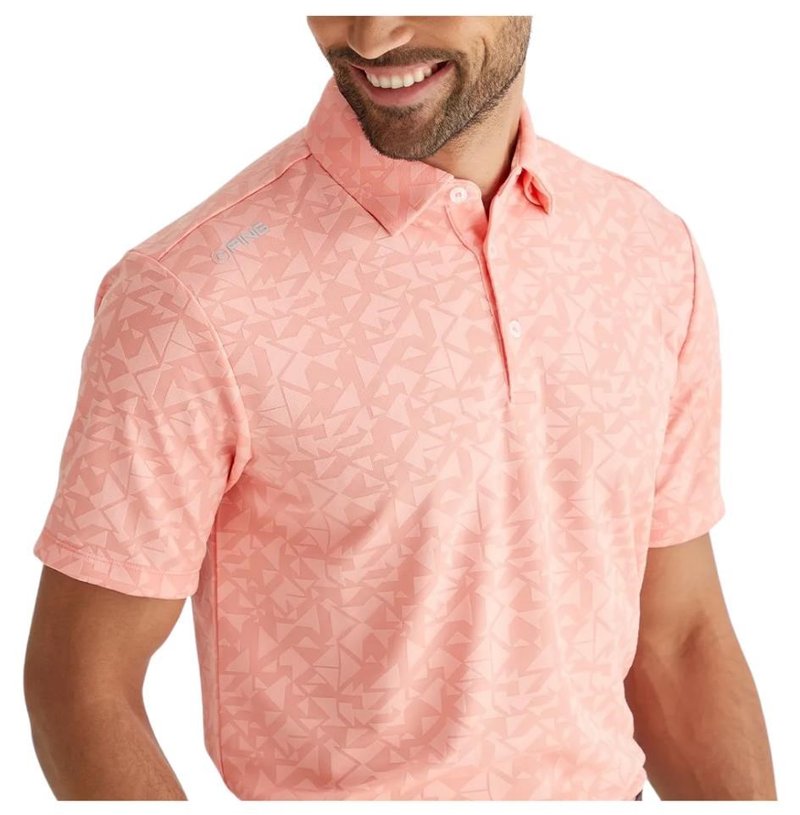 PING Geo Camo men's polo, desert flower