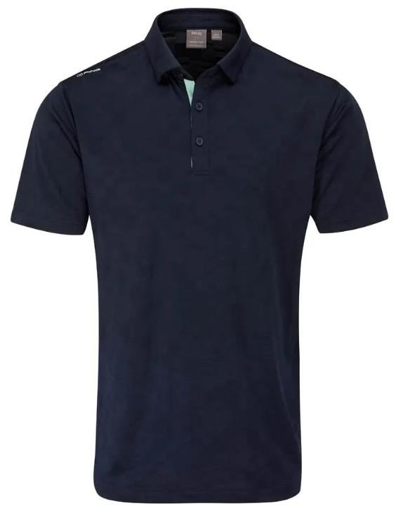 PING Kenan Textured men's polo, navy
