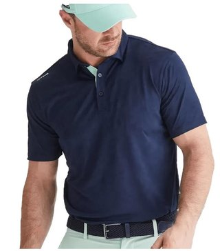 PING Kenan Textured men's polo, navy