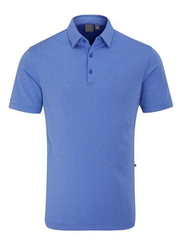 PING Hershel men's polo, cornflower blue multi