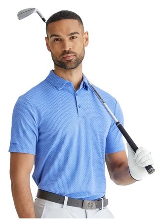 PING Hershel men's polo, cornflower blue multi