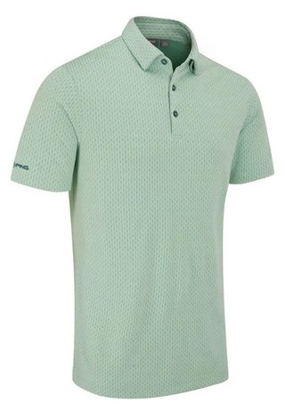 PING Hershel mens polo, misty green multi