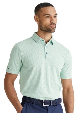 PING Hershel mens polo, misty green multi