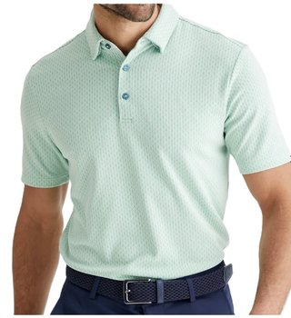 PING Hershel mens polo, misty green multi