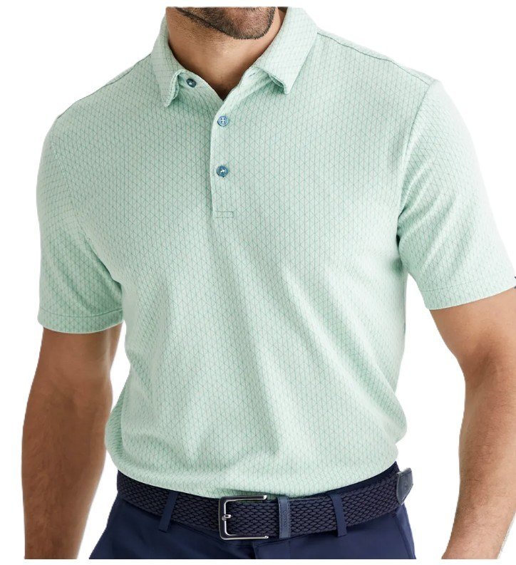 PING Hershel mens polo, misty green multi