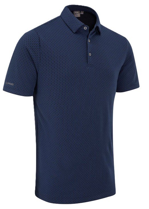 PING Hershel men's polo, oxford blue multi
