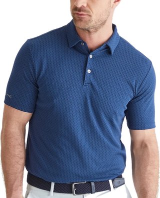 PING Hershel men's polo, oxford blue multi