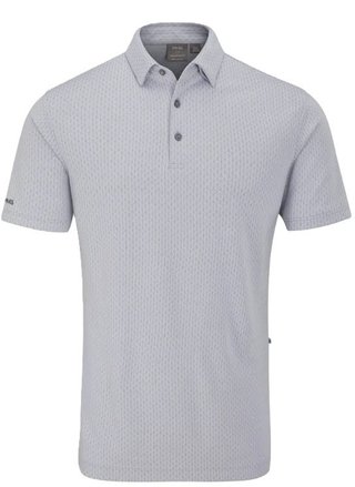 PING Hershel mens polo, silver multi