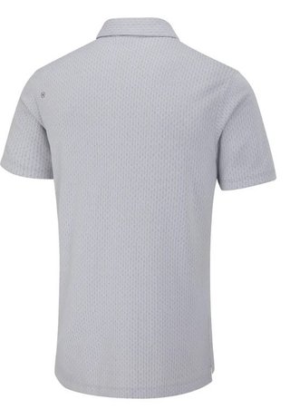 PING Hershel mens polo, silver multi