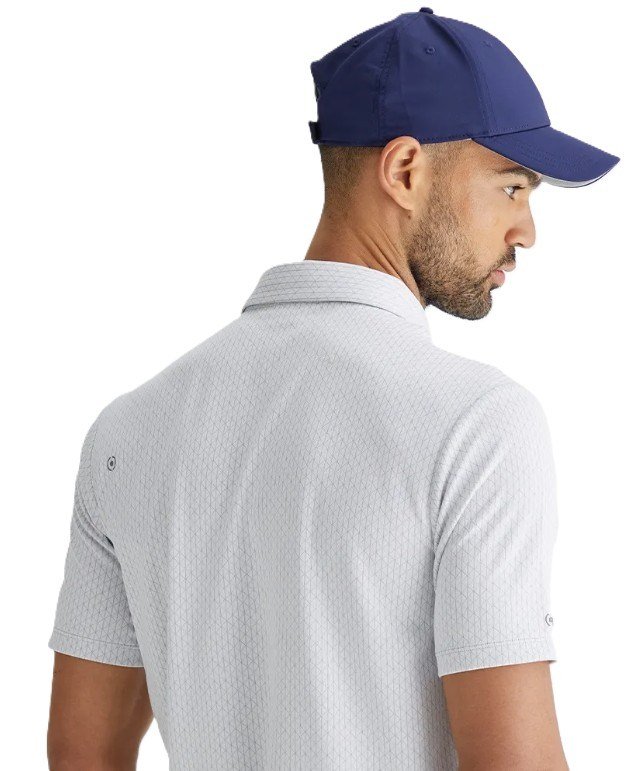 PING Hershel mens polo, silver multi