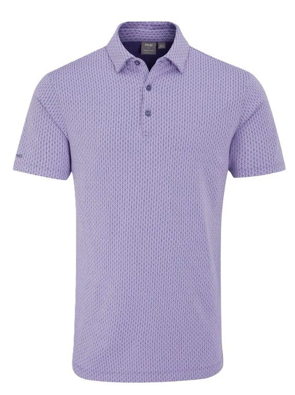 PING Hershel men's polo, purple ash multi