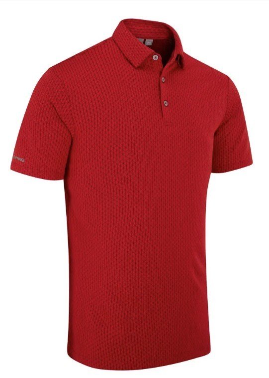 PING Hershel men's polo, rich red multi