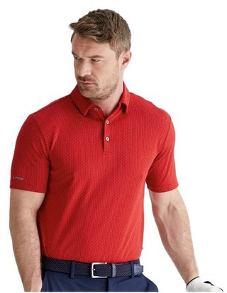 PING Hershel men's polo, rich red multi