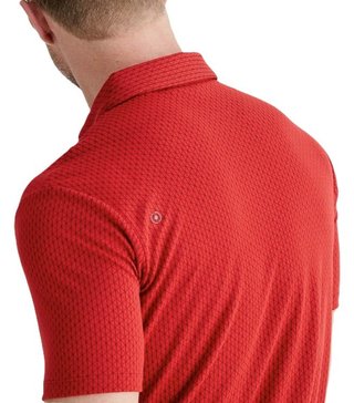 PING Hershel men's polo, rich red multi